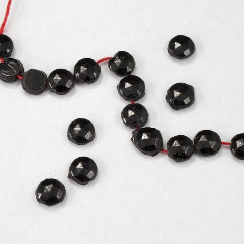 6mm Black Glass Nailhead (25 Pcs) #3269-General Bead