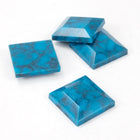 10mm Dark Turquoise Square Cabochon-General Bead