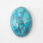 13mm x 18mm Faux Turquoise Oval Cabochon-General Bead