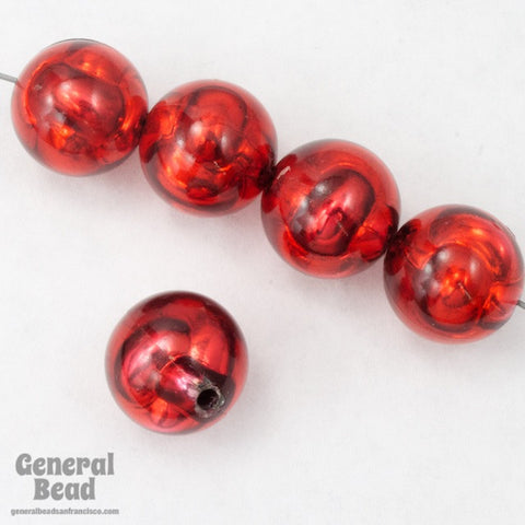 12mm Electric Red Knot Bead (6 Pcs) #3298-General Bead