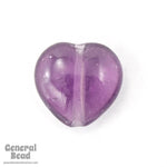 15mm Amethyst Heart (8 Pcs) #3304-General Bead