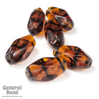 13mm Tortoiseshell Baroque Tube Bead (6 Pcs) #3306-General Bead