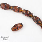 13mm Tortoiseshell Baroque Tube Bead (6 Pcs) #3306-General Bead