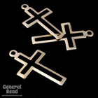 23mm Brass Cut-Out Cross (12 Pcs) #3314-General Bead