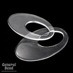 64mm Clear Lucite Oval Hoop-General Bead