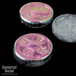 15mm Crystal/Vitrail Medium Asian Coin (3 Pcs) #3322-General Bead