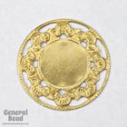 30mm Brass Nouveau Scallop Setting (2 Pcs) #3327-General Bead