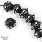 12mm Black/White Saucer (10 Pcs) #3331-General Bead