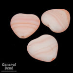 10mm Matte Peach Swirl Heart Bead (8 Pcs) #3334-General Bead