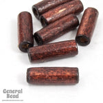 12mm Dark Brown Wood Tube Bead-General Bead