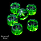 7mm Kelly Green Drum Bead (25 Pcs) #3349-General Bead