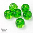 7mm Kelly Green Drum Bead (25 Pcs) #3349-General Bead