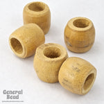 12mm Tan Wood Barrel Bead-General Bead