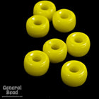 6mm Opaque Yellow Mini Crow Bead (100 Pcs) #3377-General Bead