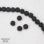 4mm Matte Black Coin Bead (50 Pcs) #3382-General Bead