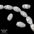 11mm Handmade White Opal/Silver Bead (6 Pcs) #3388-General Bead