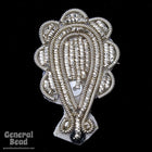 40mm Silver Paisley Patch-General Bead
