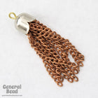1 1/4 Inch Copper Chain Tassel (4 Pcs) #3417-General Bead