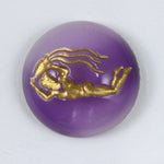 20mm Gold Aquarius with Translucent Lavender Cabochon #XS11-H-General Bead