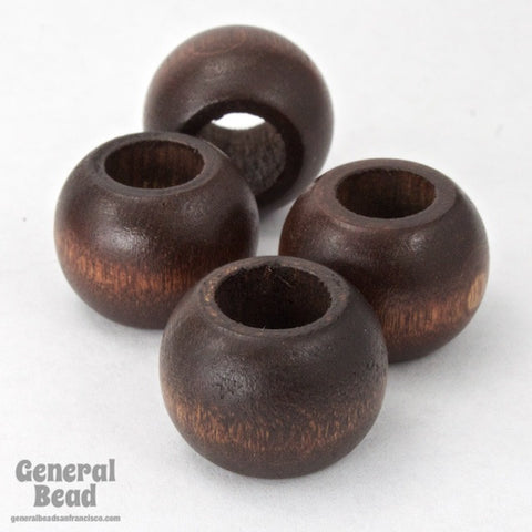20mm Brown Round Wood Bead-General Bead