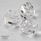 18mm Clear Faceted Swirl Bead (4 Pcs) #3434-General Bead