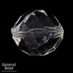 18mm Clear Faceted Swirl Bead (4 Pcs) #3434-General Bead