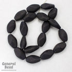 20mm Matte Black Oval Bead #3424-General Bead