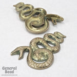 32mm Antique Silver Serpentine Snake (2 Pcs) #3448-General Bead