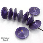 25mm Dark Purple Painted Wood Saucer-General Bead