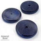 20mm Dark Blue Wood Rondelle-General Bead
