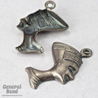 12mm Antique Silver Nefertiti Head Pair (4 Pcs) #3481-General Bead