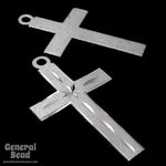 70mm Silver Tone Aluminum Cross-General Bead
