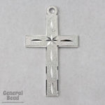 70mm Silver Tone Aluminum Cross-General Bead