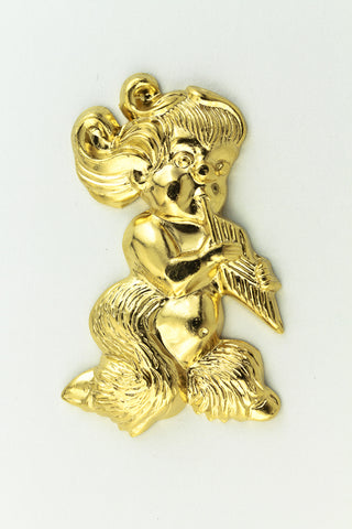 38mm Gold Pan with Pipe #348C-General Bead