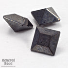 8mm Hematite Faceted Square Point Back Cabochon (4 Pcs) #3501-General Bead