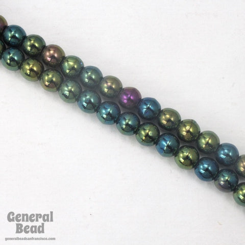 5mm Green Iris Druk Bead-General Bead