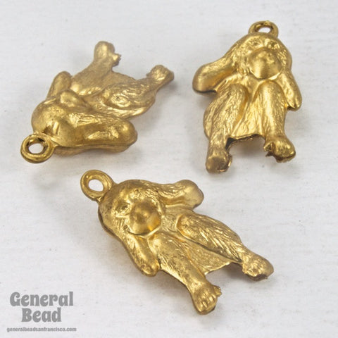 20mm Raw Brass Hear-No-Evil Monkey Charm (2 Pcs) #3522-General Bead