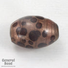 13mm x 18mm Dark Topaz/Bronze Oval Bead (4 Pcs) #3527-General Bead