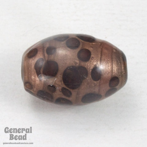 13mm x 18mm Dark Topaz/Bronze Oval Bead (4 Pcs) #3527-General Bead