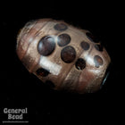 13mm x 18mm Dark Topaz/Bronze Oval Bead (4 Pcs) #3527-General Bead