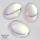 18mm x 25mm Crystal AB Unfoiled Oval Cabochon (2 Pcs) #3528-General Bead