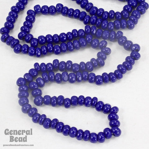 8/0 Opaque Royal Blue Charlotte Cut Seed Bead-General Bead