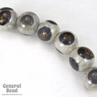 12mm Handmade Grey/Dark Blue Round Bead (10 Pcs) #3538-General Bead