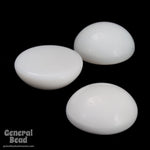 18mm Chalk White Cabochon (2 Pcs) #3545-General Bead