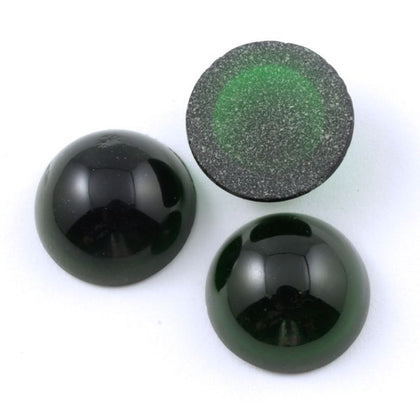 16mm Very Dark Green Cabochon #355-General Bead