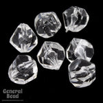9mm Vintage Lucite Clear Faceted Swirl Bead-General Bead