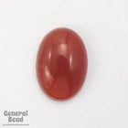 9mm x 14mm Carnelian Oval Glass Cabochon (2 Pcs) #3603-General Bead