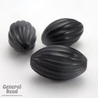 12mm x 20mm Fluted Oval Lucite Bead (4 Pcs) #3613-General Bead