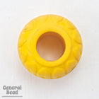 12mm x 18mm Matte Sunshine Yellow Large Hole Bead-General Bead