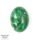 13mm x 18mm Mottled Green Oval Cabochon-General Bead